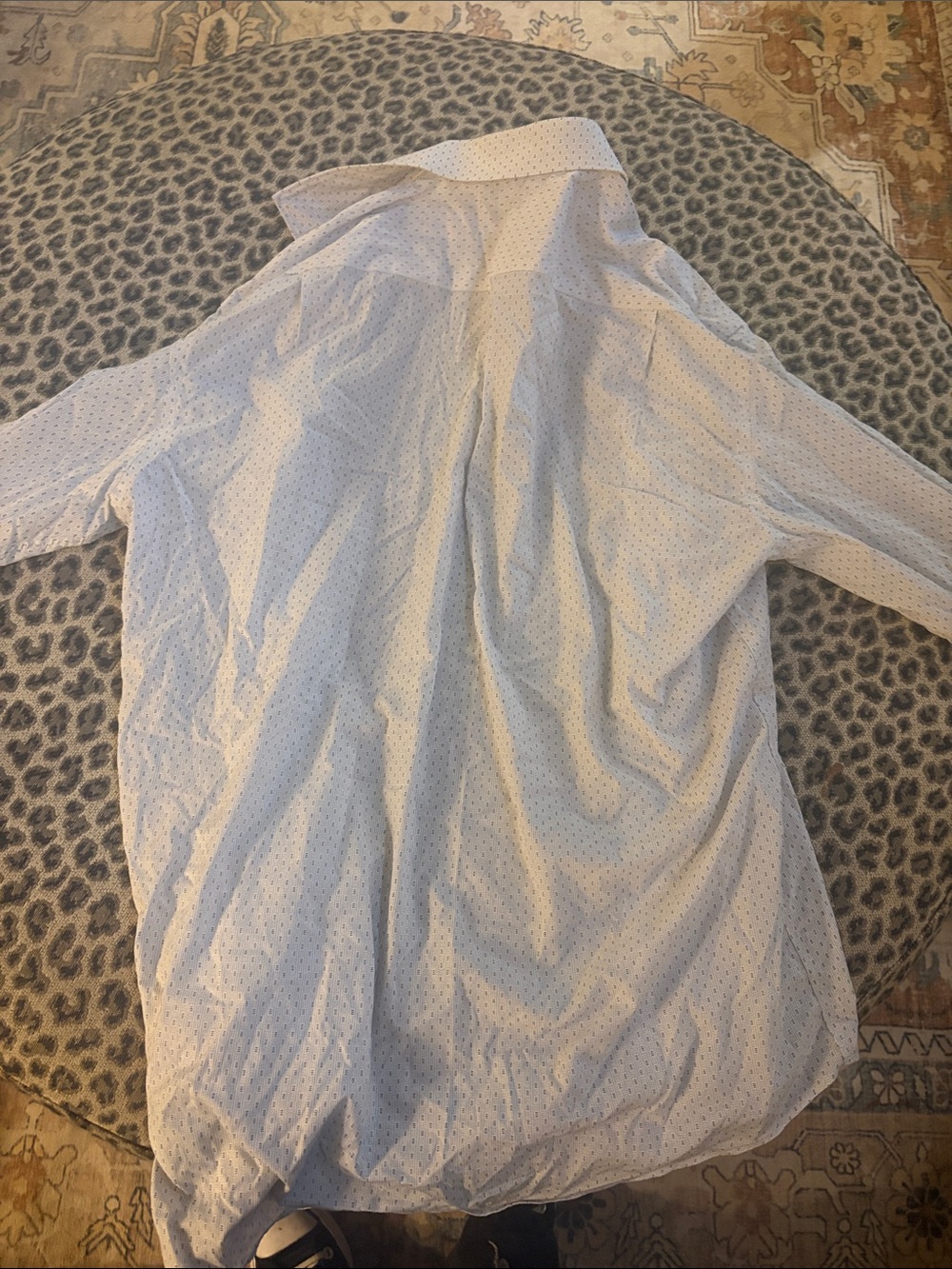 Kenneth Cole Light Blue Button-Down with Microdot Pattern - Picture 3 of 3